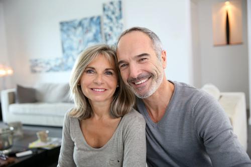 older couple with dental implants in maple grove
