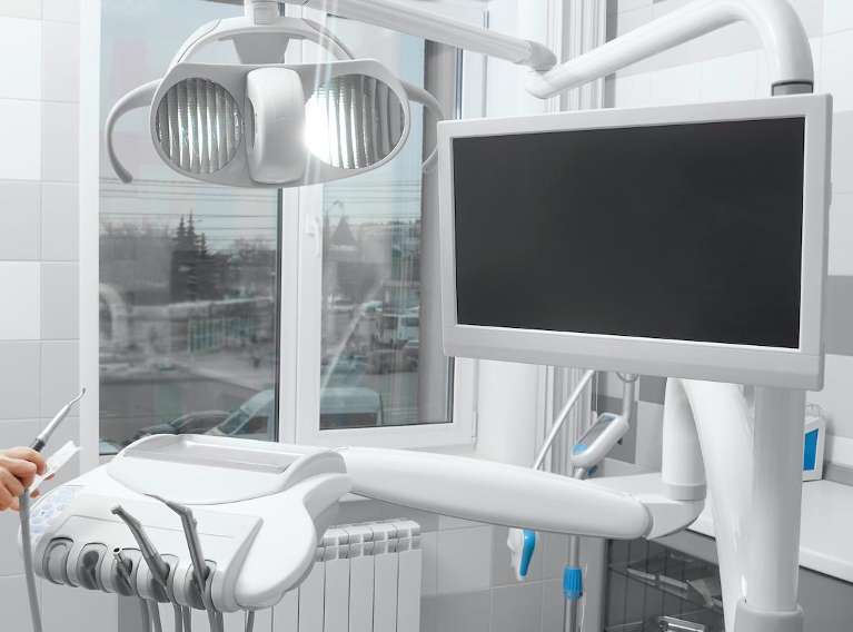 tv in dentist treatment room in maple grove
